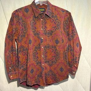Specialty Collection Medium Men’s Vintage Western long sleeve shirt GUC paisley